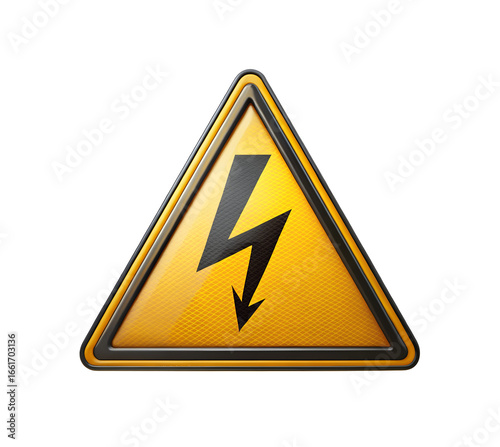Free Download High Voltage Warning Sign with Lightning Bolt on transparent background - GFXLoad
