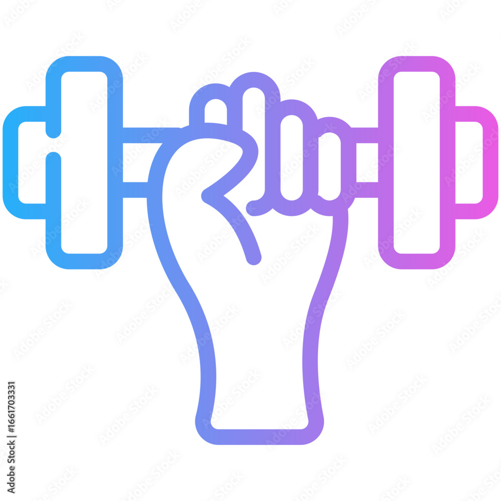 Obraz premium barbell gradient line icon