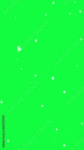 クロマキー合成用グリーンバック　しんしんと降る雪の縦型背景
