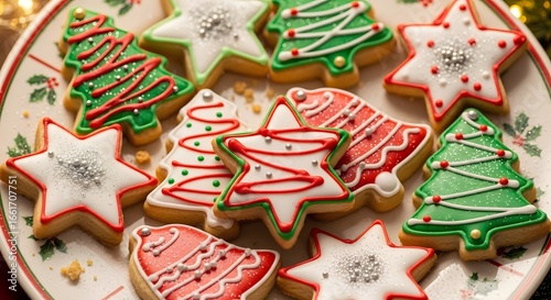 Christmas Cookies on Plate
