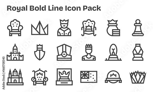 Royal Design Icons - 18 in Bold Line Style