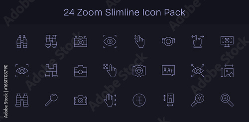 Zoom Icon Collection - 24 Slim Line Designs