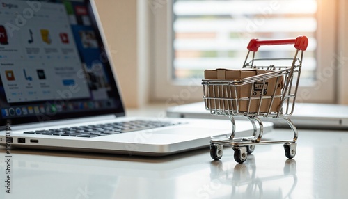 Online Shopping Concept With Laptop ecommerce