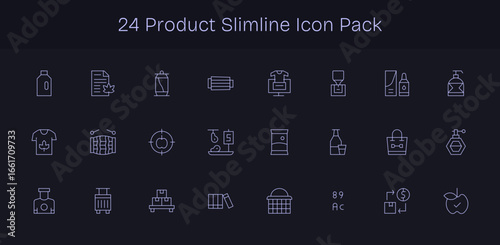 Product - 24 Icons in Slim Line Design