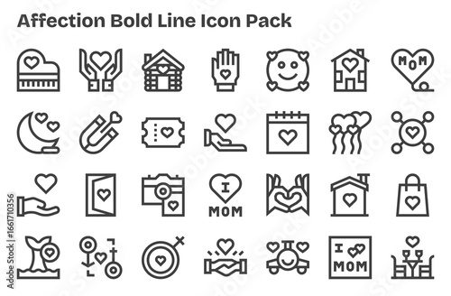 Affection Vector Set - 28 Extra Bold Line Icons