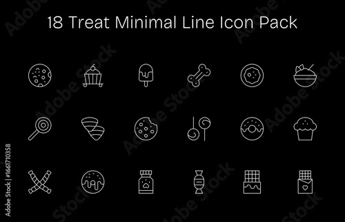 18 Minimal Line Style Icons - Treat Collection