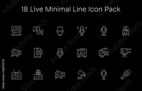 Live - 18 Minimal Line Vector Illustrations
