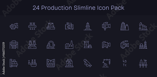Production Vector Set - 24 Slim Line Icons