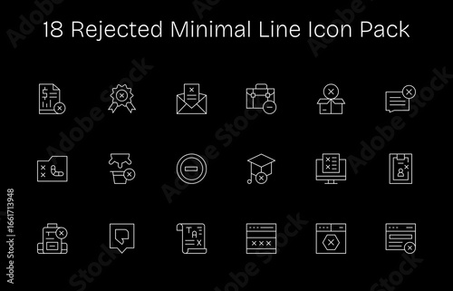 Rejected - 18 Icons in Minimal Line Design