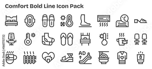 Comfort Visual Pack - 24 Bold Outline Icons
