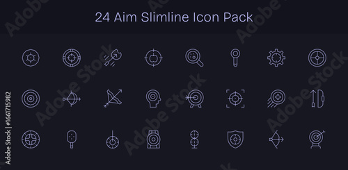 24 Slim Line Vectors for Aim Theme
