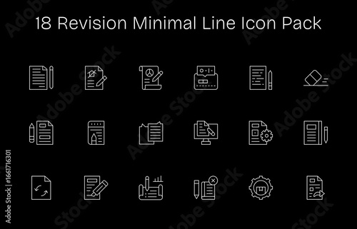 Revision Icon Collection - 18 Minimal Line Designs