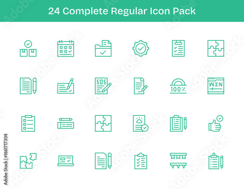 Complete Visual Pack - 24 Regular Outline Icons
