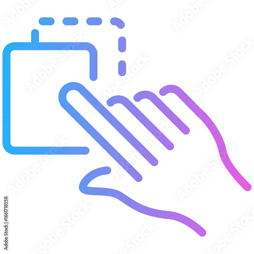 drag gradient line icon