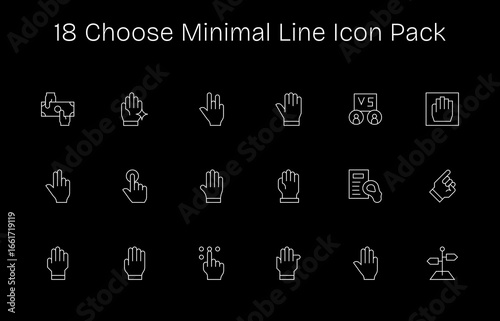 18 Choose Icons in Minimal Line Aesthetic