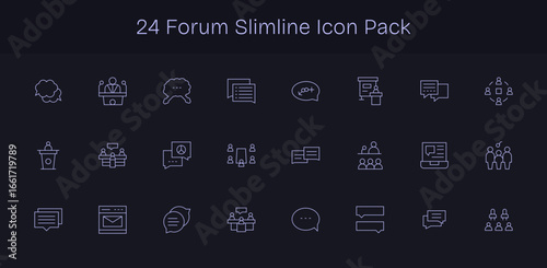 Forum Design Icons - 24 in Slim Line Style