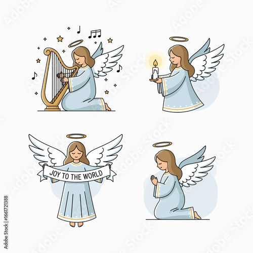 Four Unique Angel Illustrations