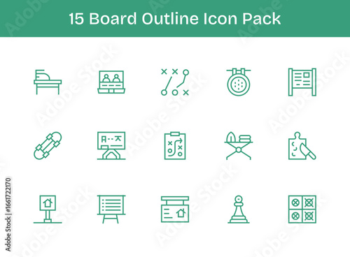 Board Visual Pack - 15 Outline Icons