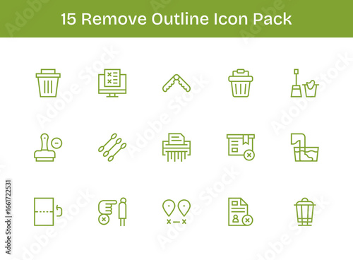 15 Remove Icons in Outline Aesthetic