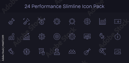 24 Slim Line Vectors for Performance Theme