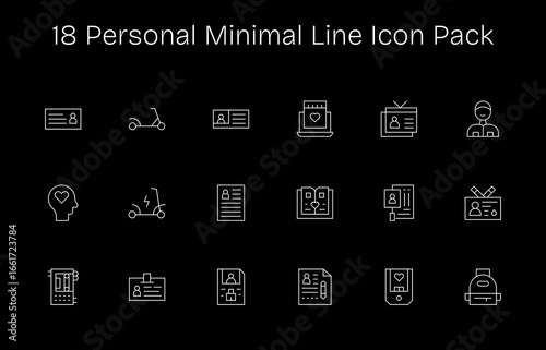 18 Minimal Line Designs - Personal Vector Icons