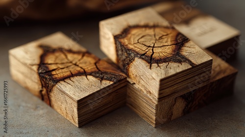 Wood Block Art: Intricate Grain Detail