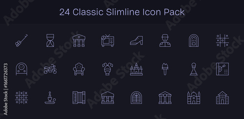 Classic Design Icons - 24 in Slim Line Style