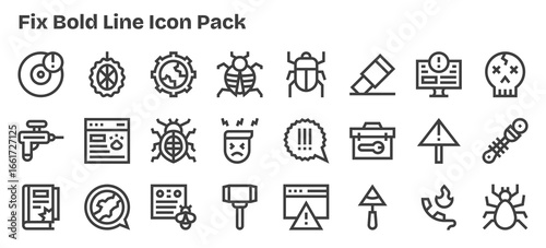 24 Bold Outline Designs - Fix Vector Icons