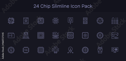 Chip Visual Pack - 24 Slim Line Icons