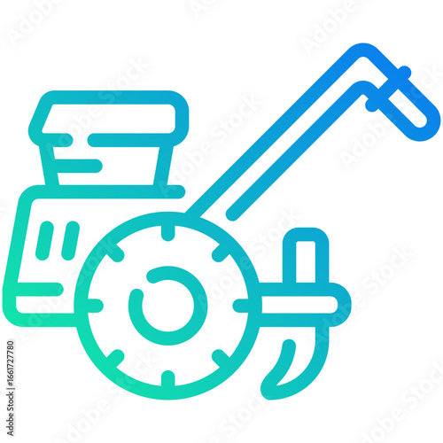 cultivator gradient line icon