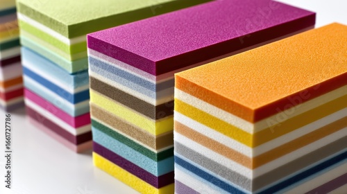 Colorful Layered Material Samples