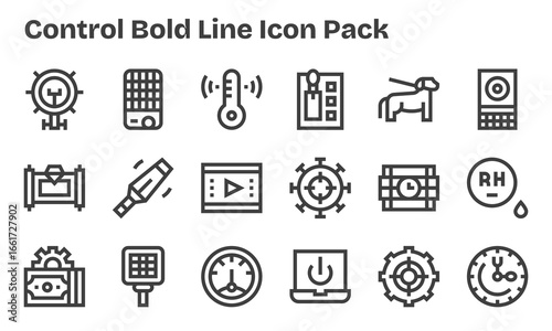 18 Bold Line Icons - Control Graphics