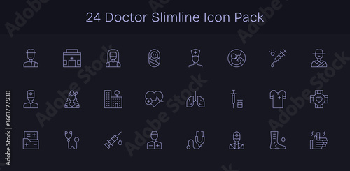 Doctor Visual Pack - 24 Slim Line Icons