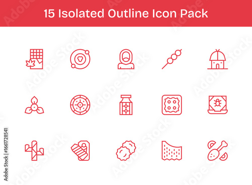 Isolated Visual Pack - 15 Outline Icons