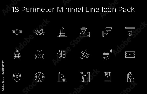 Perimeter Icon Collection - 18 Minimal Line Designs