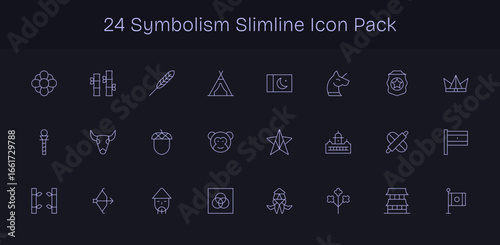 Symbolism Icon Collection - 24 Slim Line Designs