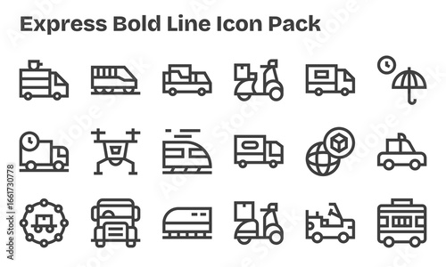 18 Bold Line Designs - Express Vector Icons