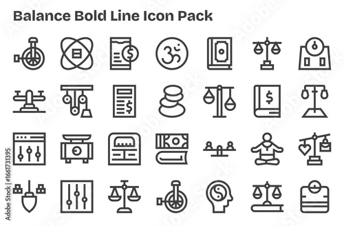 28 Extra Bold Line Style Icons - Balance Collection