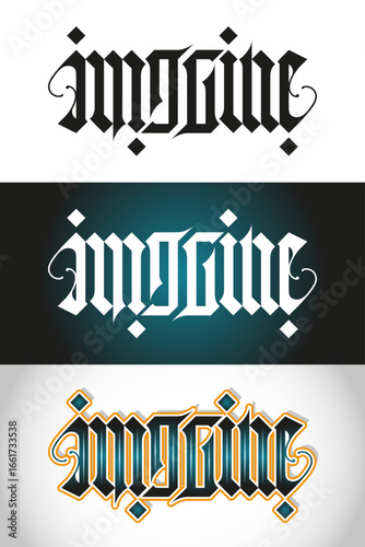 Imagine Ambigram 180°