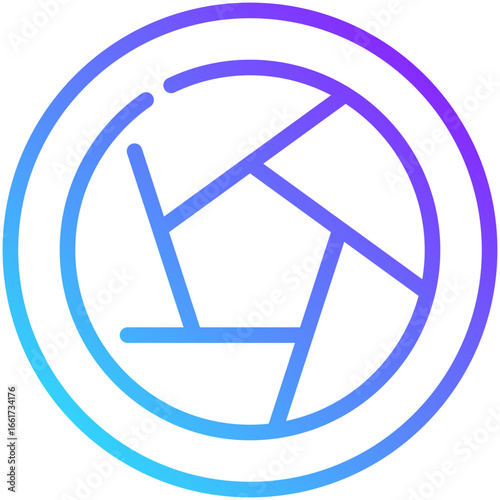 shutter gradient line icon