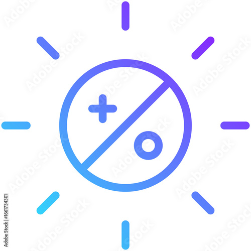 brightness gradient line icon
