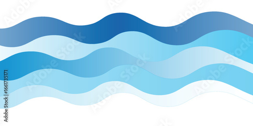 Sea waves layered vector background illustration and sea beach vector illustration.