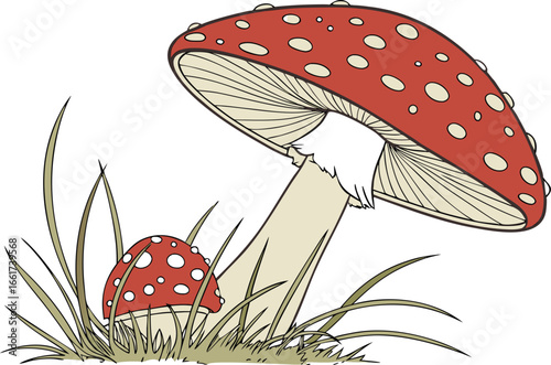 Mushrooms and Forest Elements Clipart Design Collection. Mushrooms and Forest Elements Clipart Design Illustration. Mushrooms and Forest Elements Clipart Design Set. Mushrooms and Forest Elements