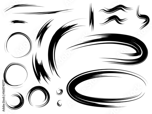 漫画用フレーム＆効果線セット（スピード感）｜Manga Frames & Speed Line Effects Set (Dynamic Style)