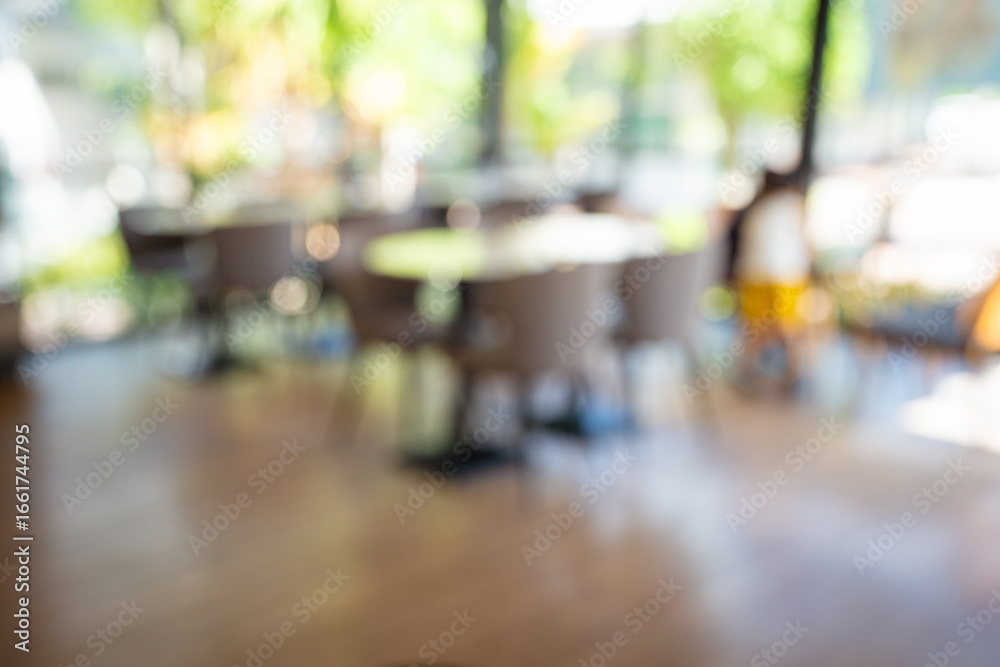 Fototapeta premium Abstract blurred luxury coffee shop restaurant with customer
