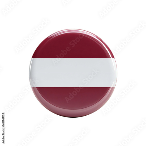Latvian flag emblem isolated on transparent background