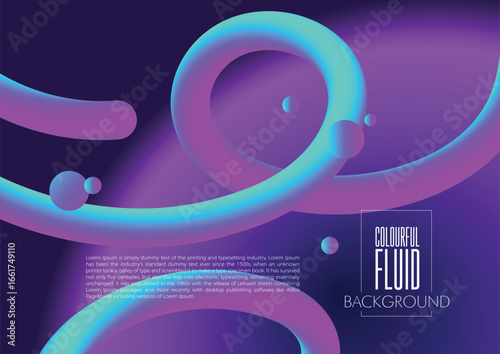 Dynamic liquid color wave background, abstract modern liquid background, colourful fluid vector background