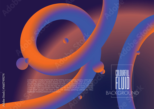 Dynamic liquid color wave background, abstract modern liquid background, colourful fluid vector background