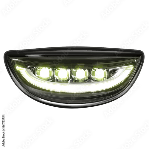 Headlight on white background 