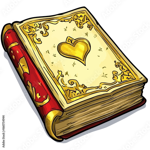 Old diary on a white background 